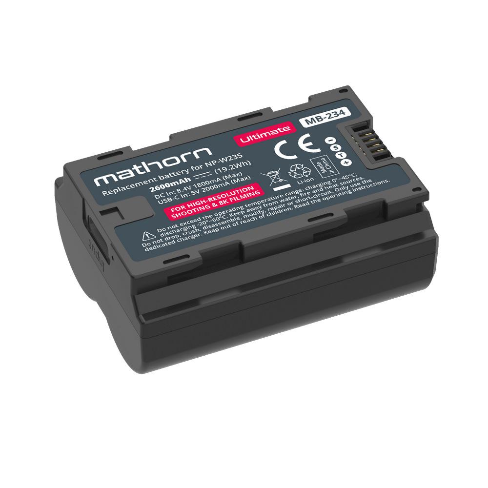 Mathorn MB-234 USB-C Rechargeable Ultimate Camera Battery (Fujifilm NP-W235)