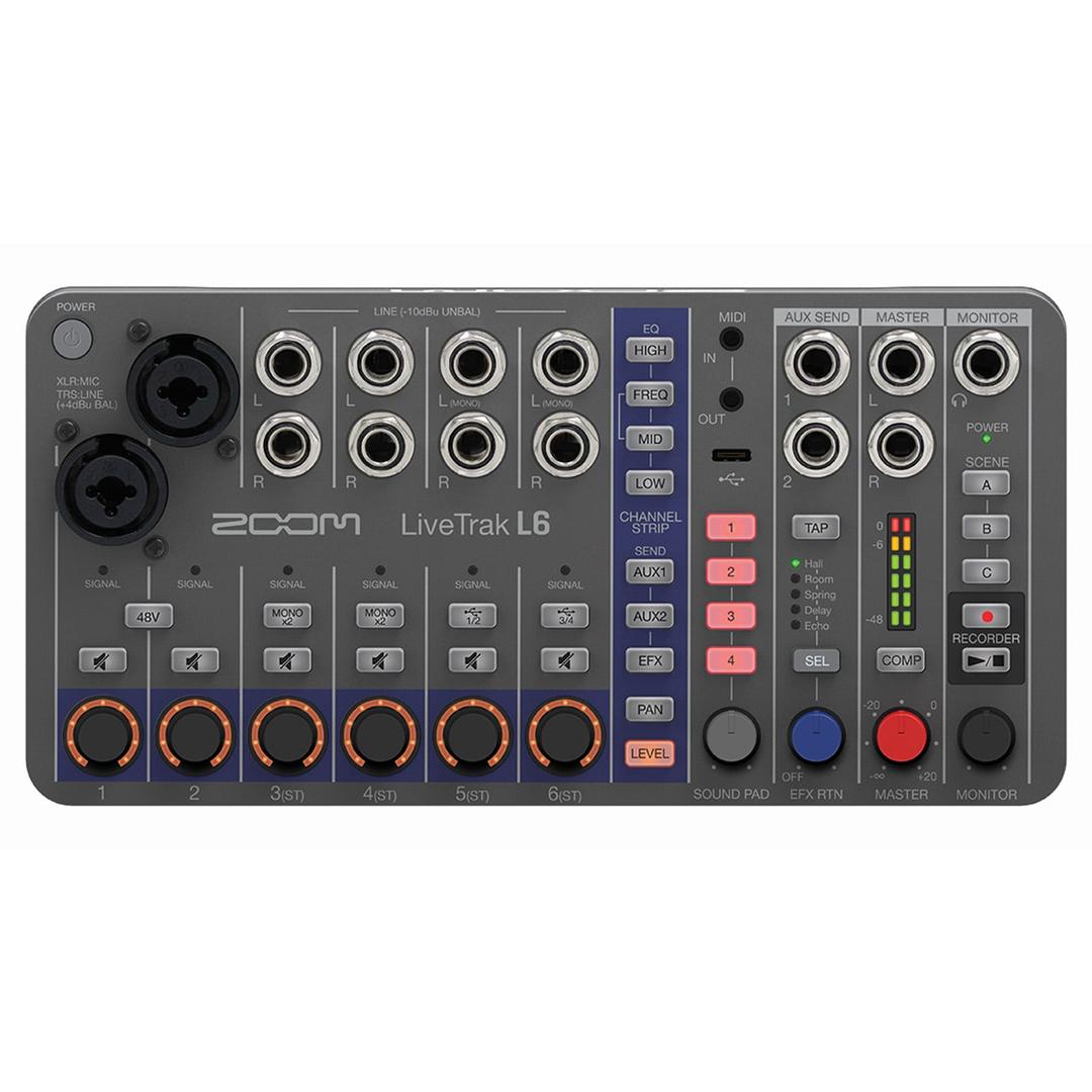 Zoom L-6 LiveTrack - 10 Track Digital Mixer / Recorder