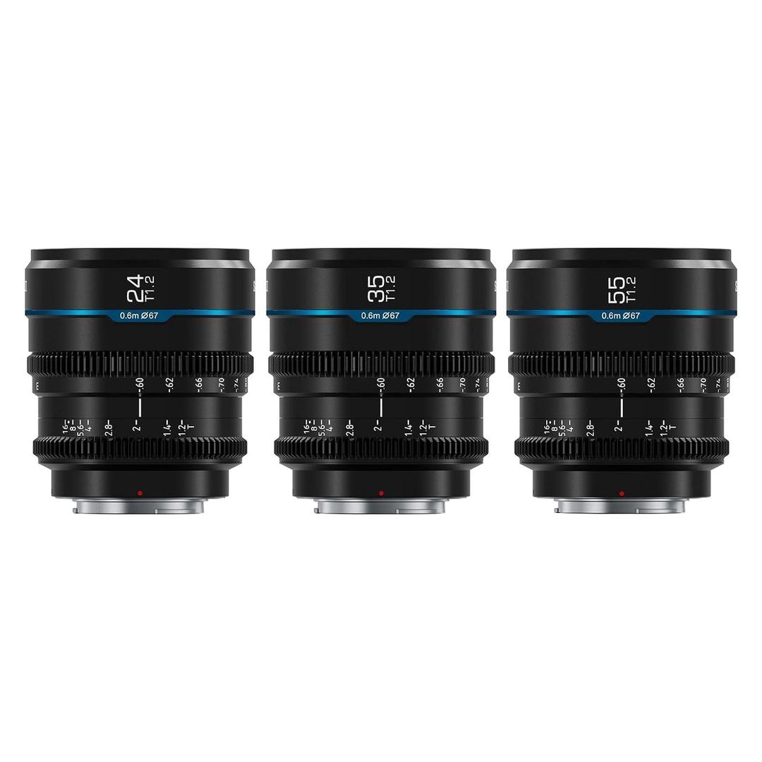 SIRUI Nightwalker Series 24,35&55mm T1.2 S35 Cine Lens Bundle for Micro Four Thirds (Black)