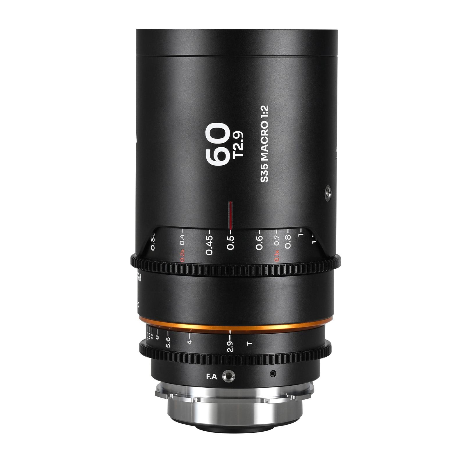 Laowa Nanomorph 60mm T2.9 1.5X S35 Macro 1:2 (Amber) - Arri PL/Canon EF