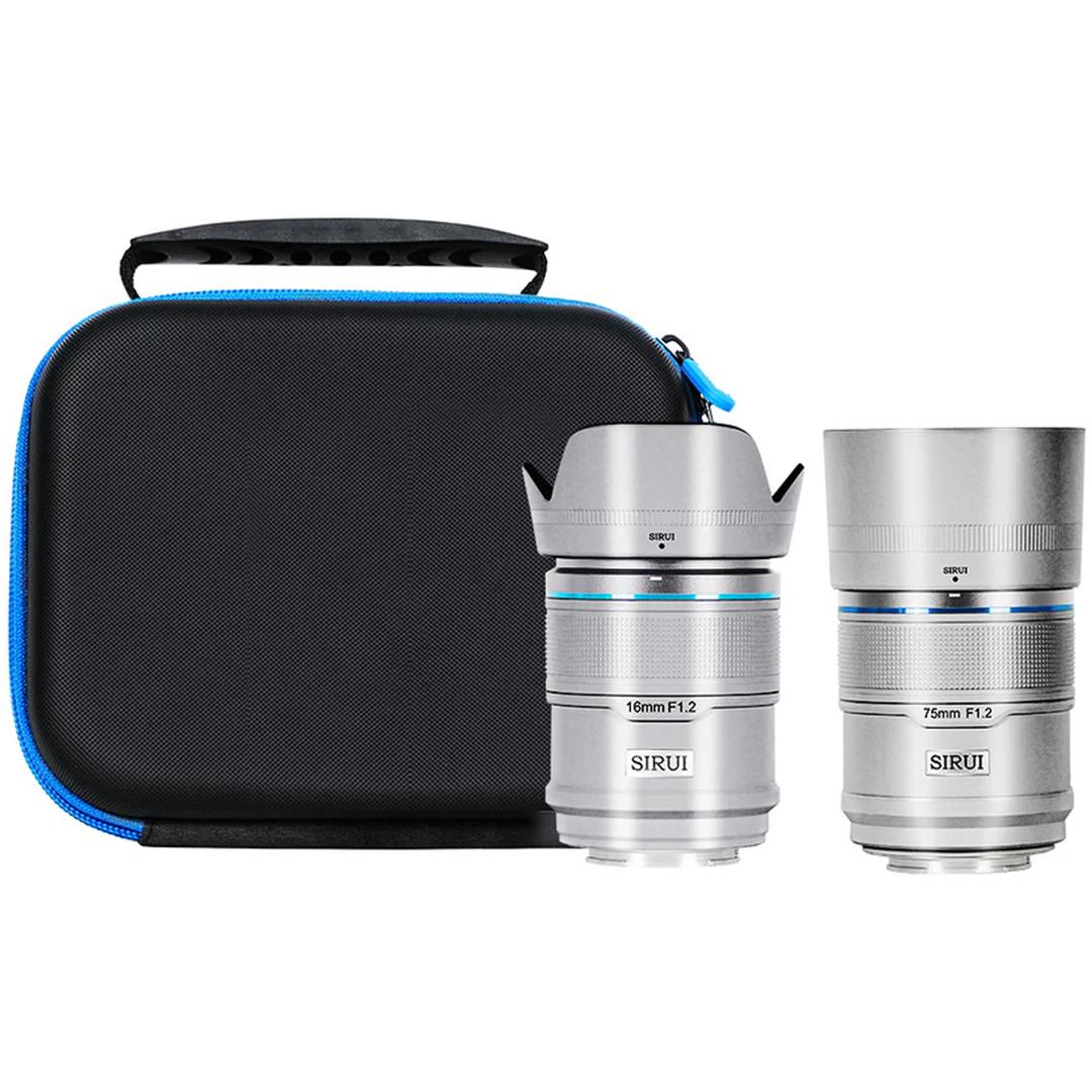 SIRUI Sniper 16mm & 75mm F1.2 APS-C/S35 Lens Kit for Sony E (Silver)