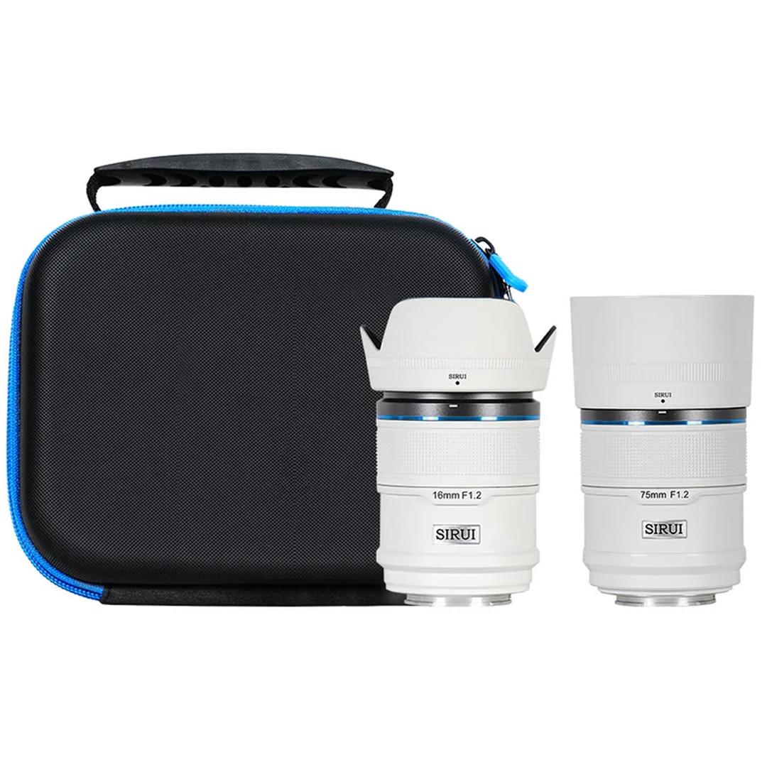 SIRUI Sniper 16mm & 75mm F1.2 APS-C/S35 Lens Kit for Fujifilm X (White)
