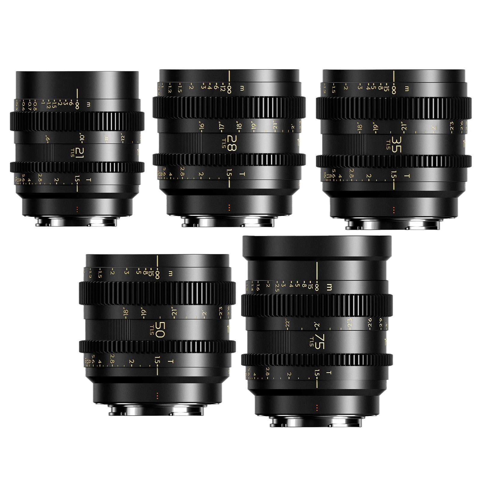Thypoch Simera-C 21/28/35/50/75mm T1.5 Full-frame 5 Lens kit for Sony E