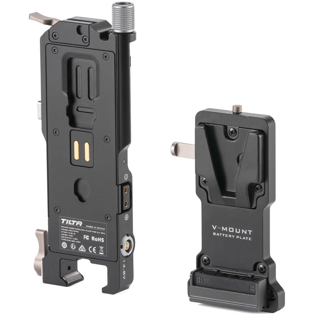 Tilta Battery Plate to DJI RS 4 Power Pass-through Plate Kit - V Mount