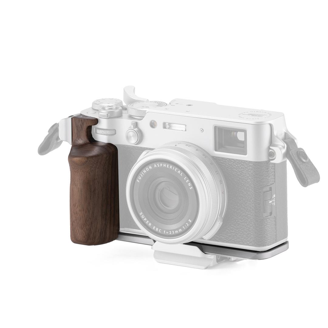 Tilta Mounting Baseplate with Wooden Grip for Fujifilm X100VI - Silver