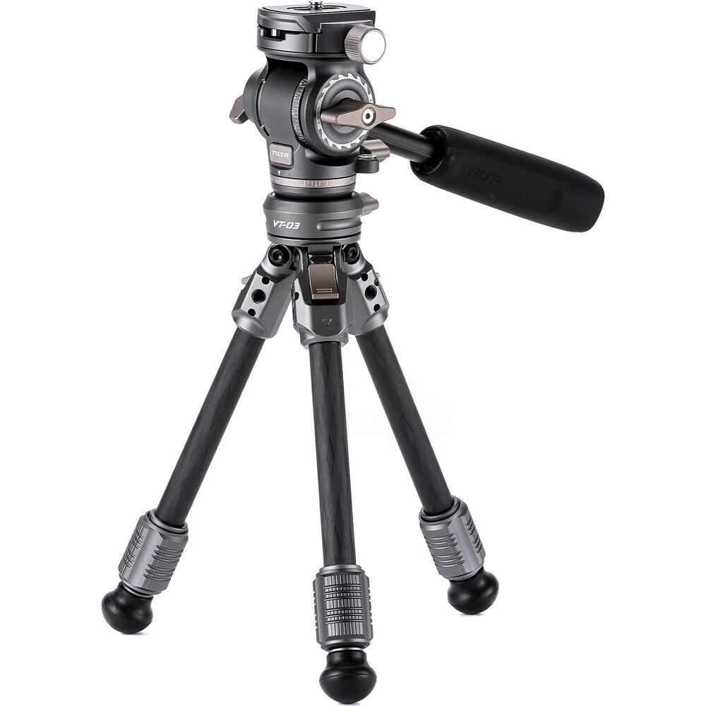 Tilta Tabletop Video Fluid Head with 1-Stage Carbon Fiber Legs (3KG) - Space Grey