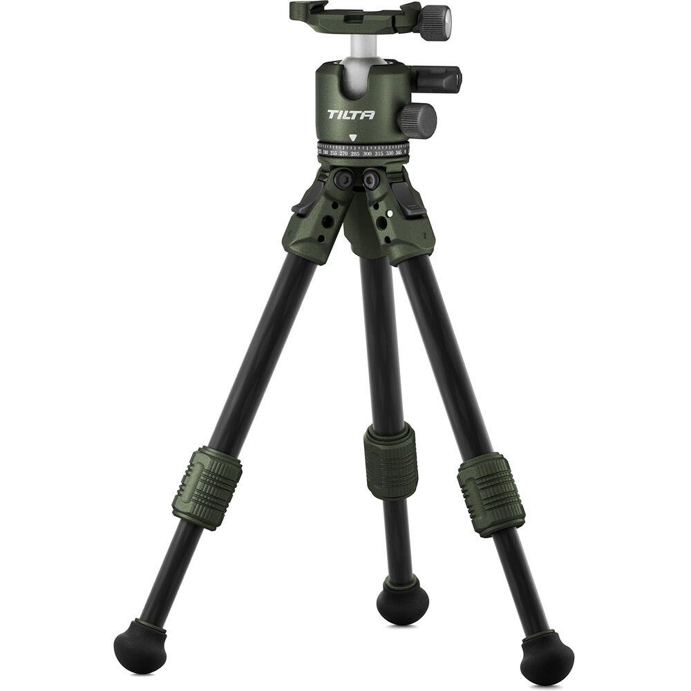 Tilta Tabletop Ball Head with 1-Stage Carbon Fiber Tripod Legs (3KG) - Forest Green
