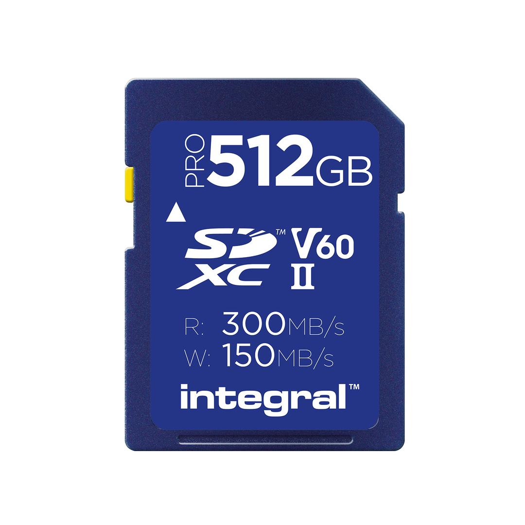 Integral 512GB Professional (300MB/Sec) UHS-II V60 Memory Card