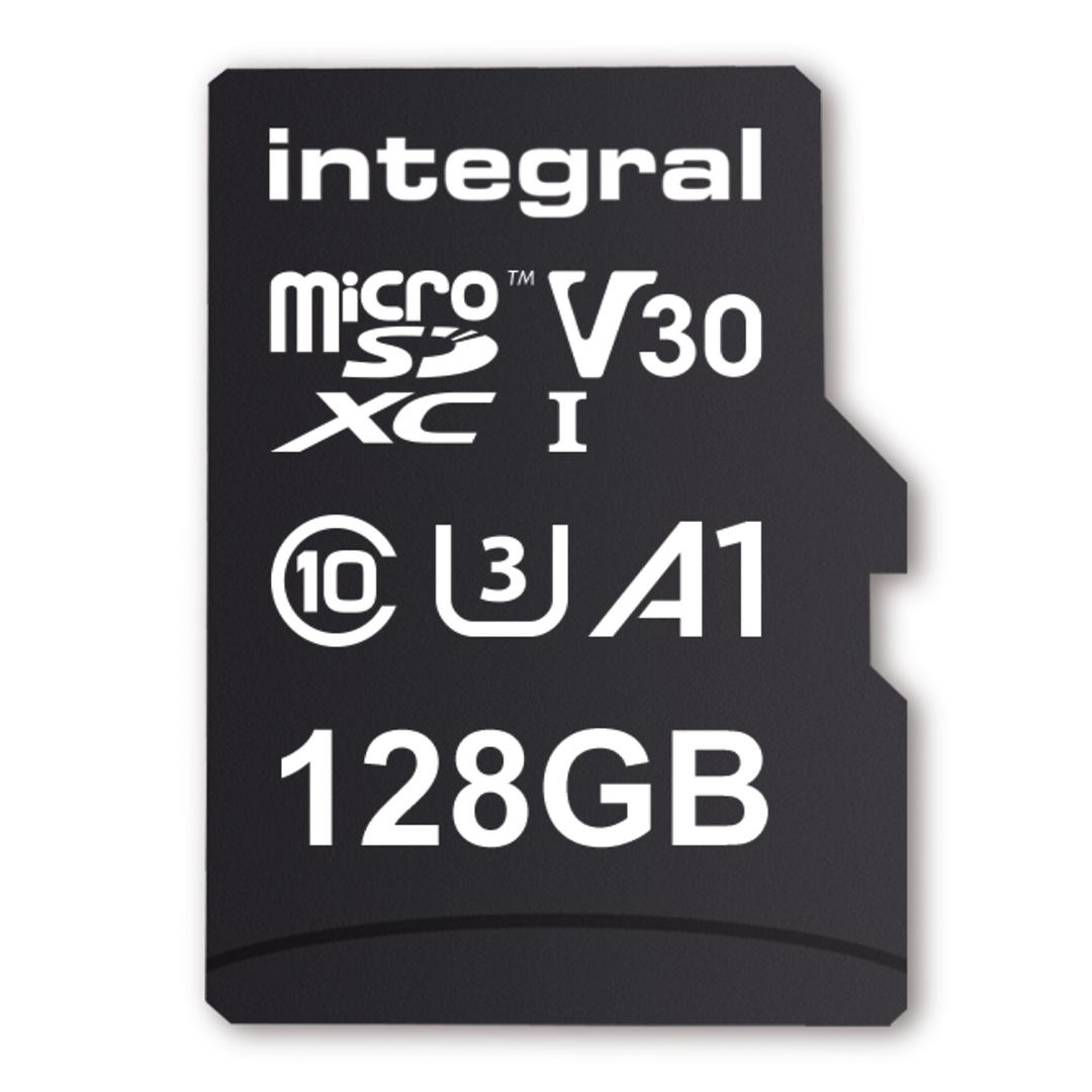 Integral 128GB High Speed (100MB/Sec) UHS-I U3 V30 Micro SD Card