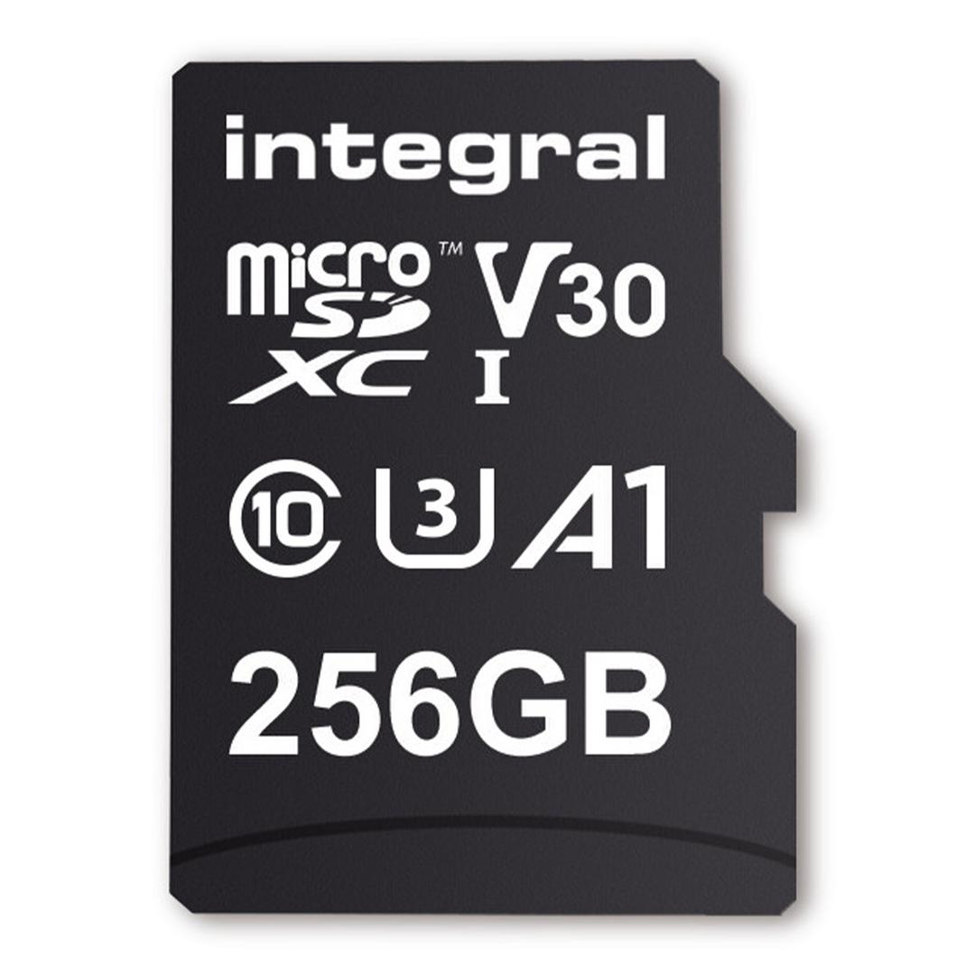 Integral 256GB High Speed (100MB/Sec) UHS-I U3 V30 Micro SD Card