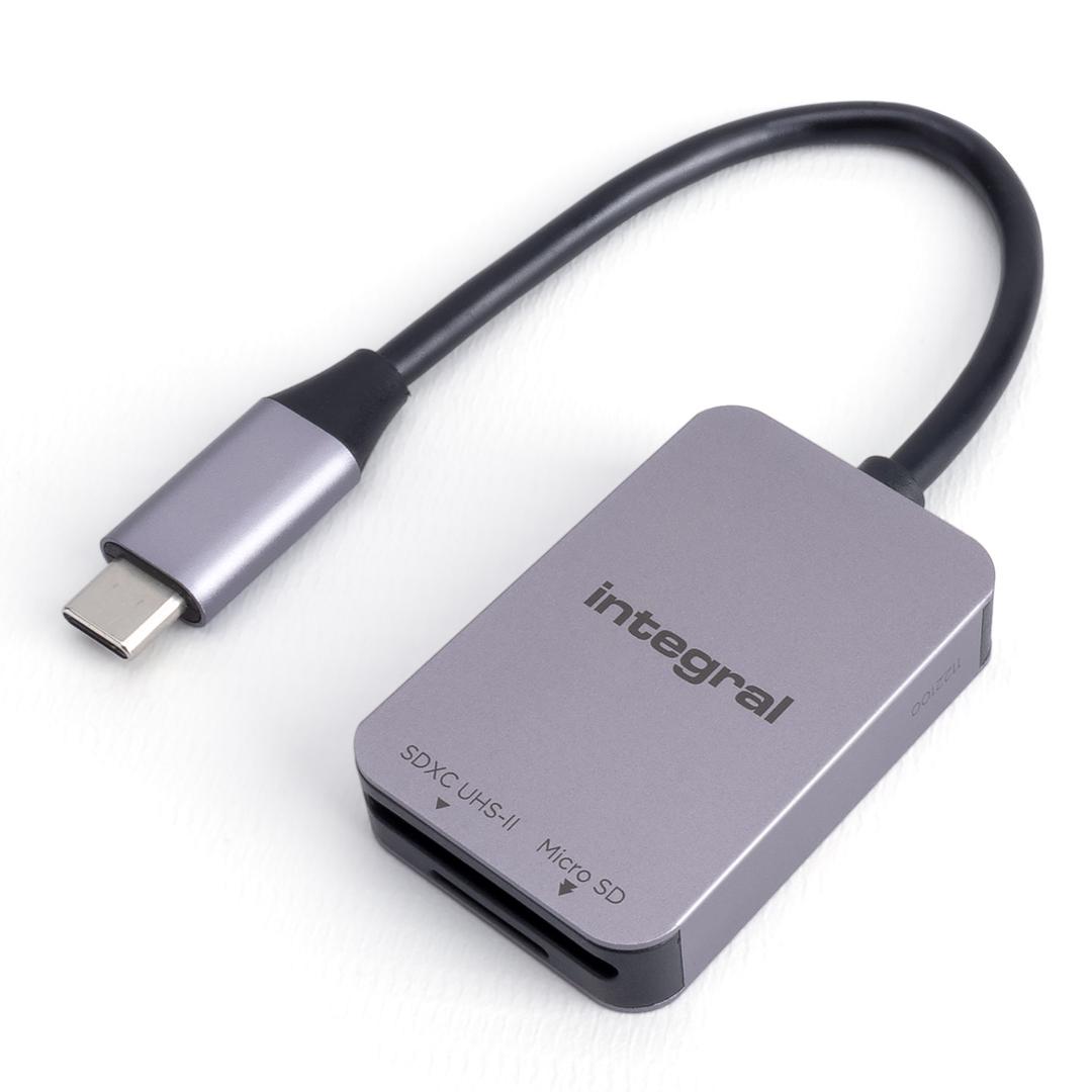 Integral Dual Slot UHS-II SD and UHS-I Micro SD Card Reader