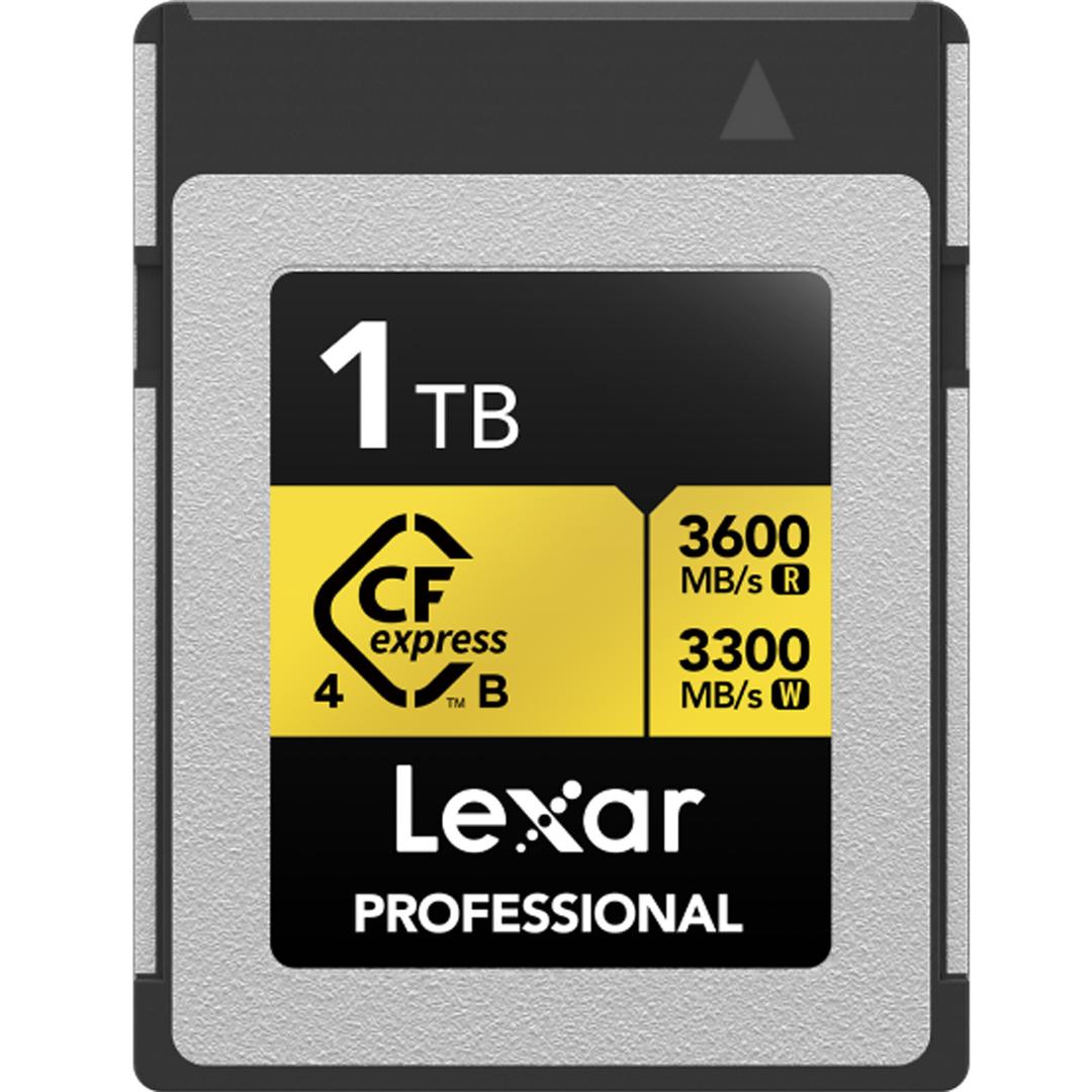 Lexar 1TB Professional (3600MB/Sec) Type B CFexpress 4.0 Gold Series Memory Card