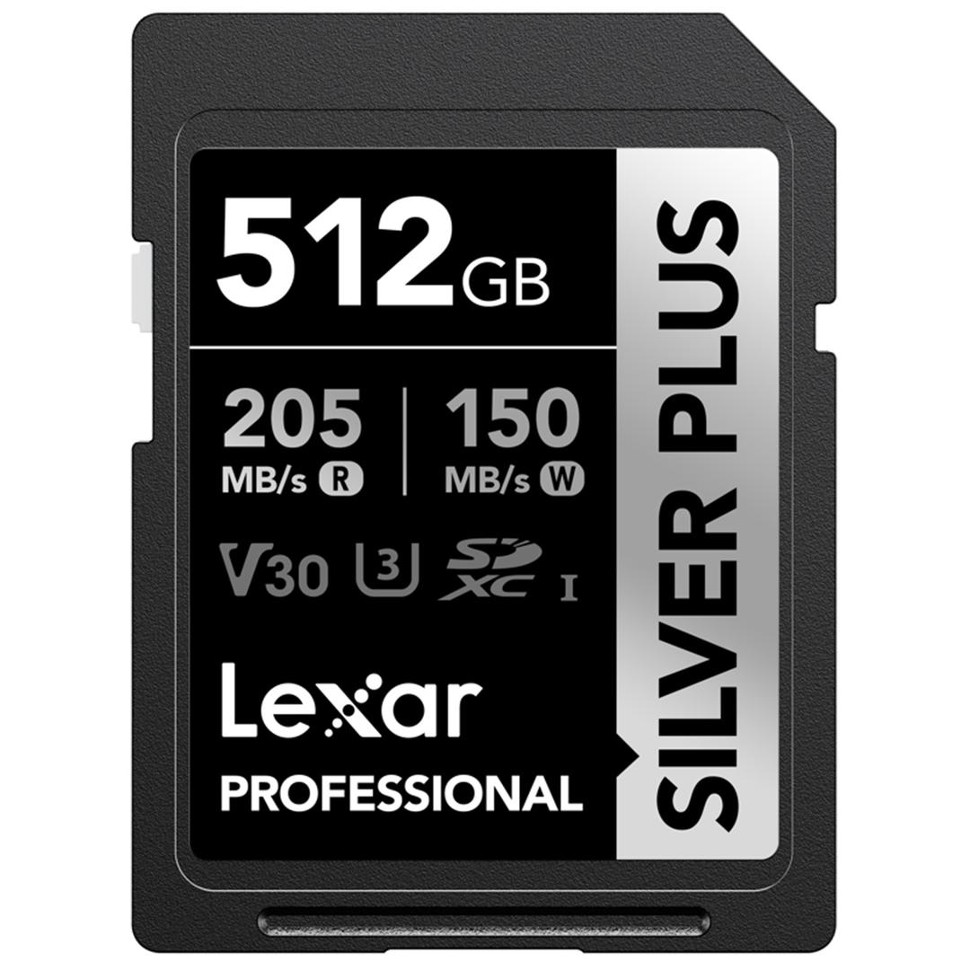 Lexar Silver Plus 512GB UHS-I V30 (205MB/Sec) SD Memory Card