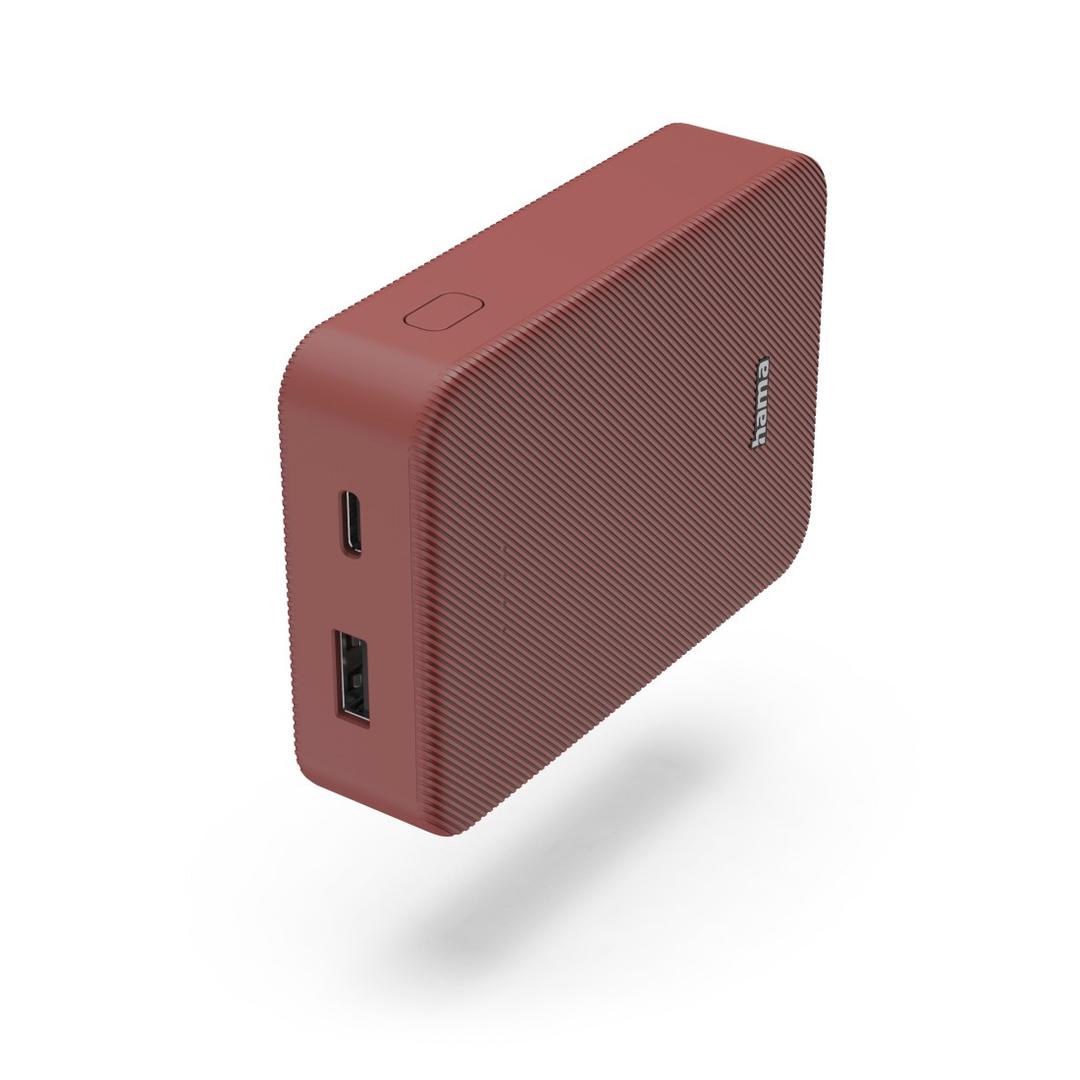 Hama Colour 10 10000mAh Fast Charge Powerbank - Red