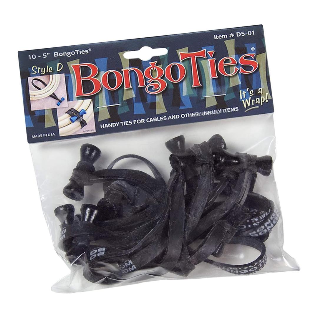 BongoTies 10-pack Obsidian (All Black)