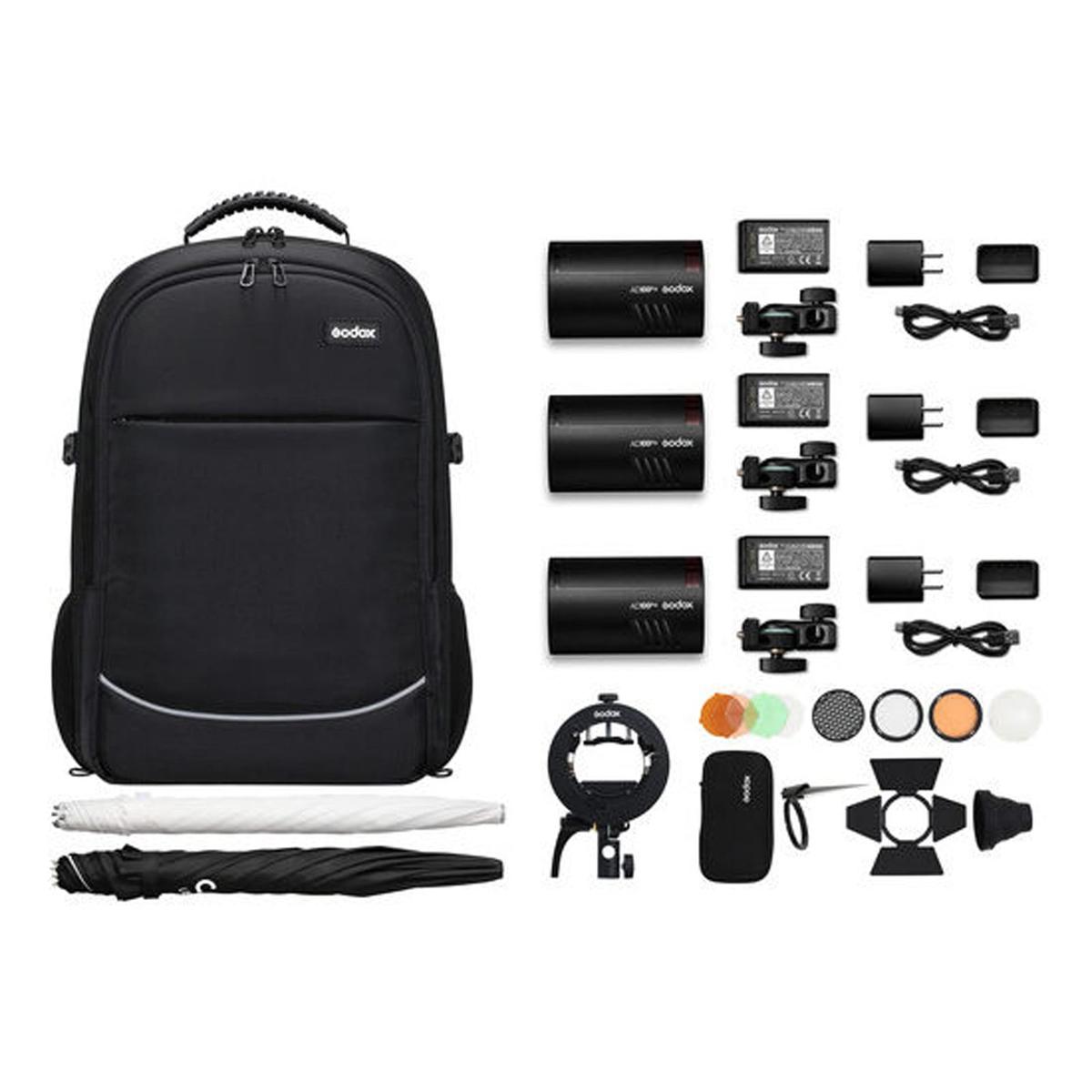 Godox AD100 Pro Triple Head Kit