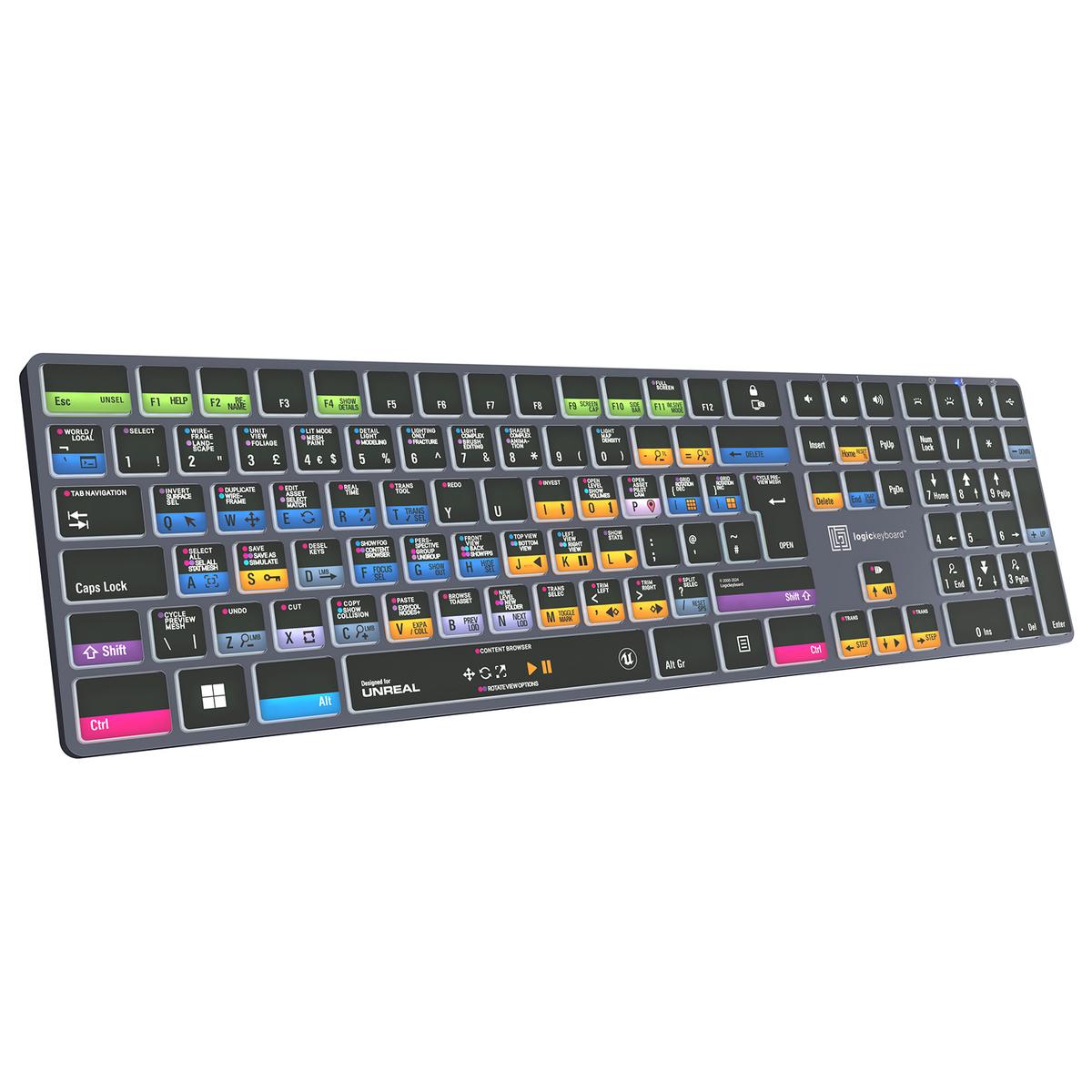 Logickeyboard Unreal Engine TITAN Wireless Backlit Windows Keyboard