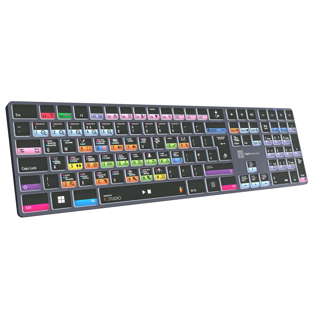 Logickeyboard FL Studio TITAN Wireless Backlit Windows Keyboard