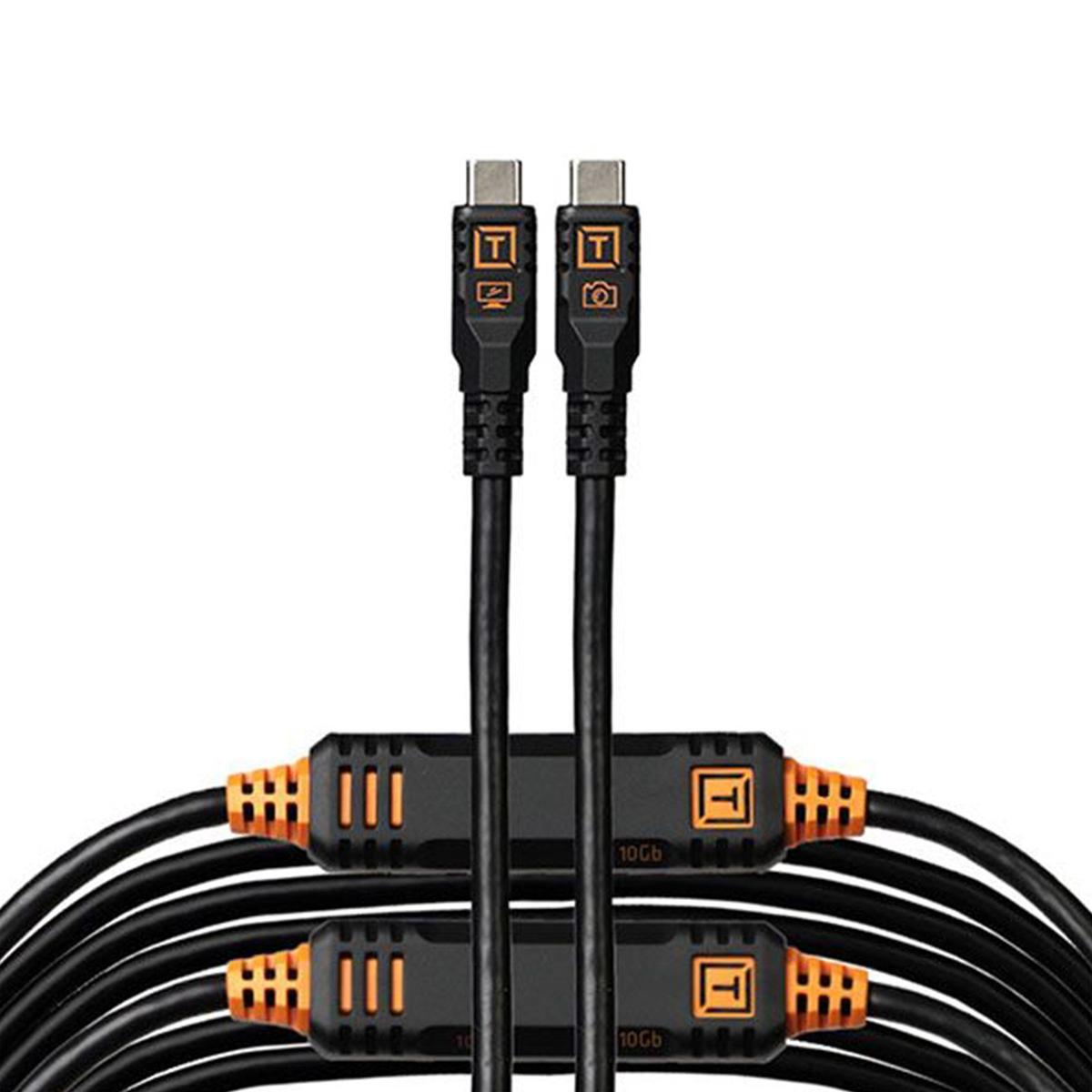 TetherTools TetherPro Optima 10G USB-C to USB-C Straight to Straight 31ft (9.4m) - Non-Reflective Bl