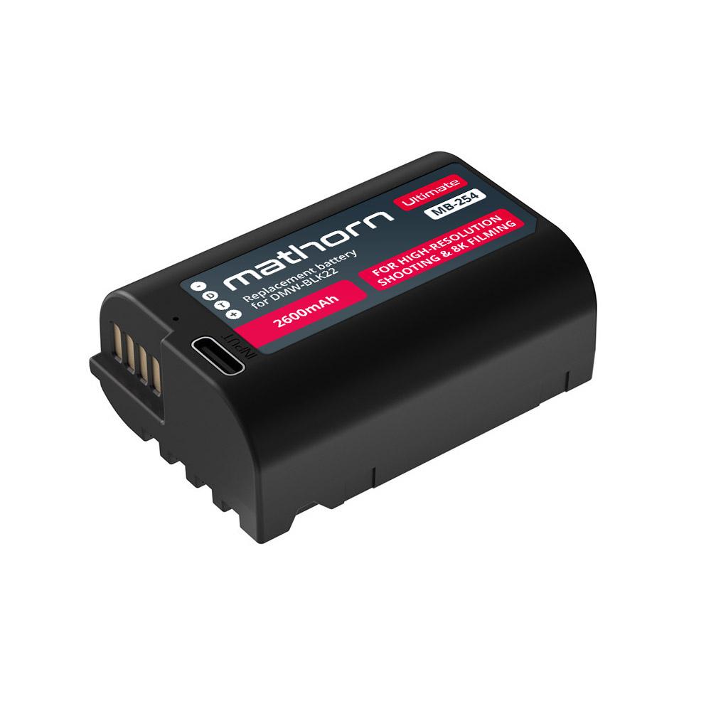 Mathorn MB-254 USB-C Rechargeable Ultimate Camera Battery (Panasonic DMW-BLK22)
