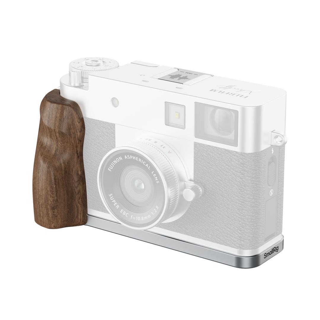 SmallRig L-Shaped Mount Plate with Wooden Handle for Fujifilm X half (Silver) 5223