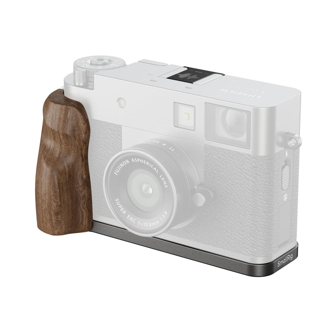 SmallRig L-Shaped Mount Plate with Wooden Handle for Fujifilm X half (Charcoal Silver) 5394