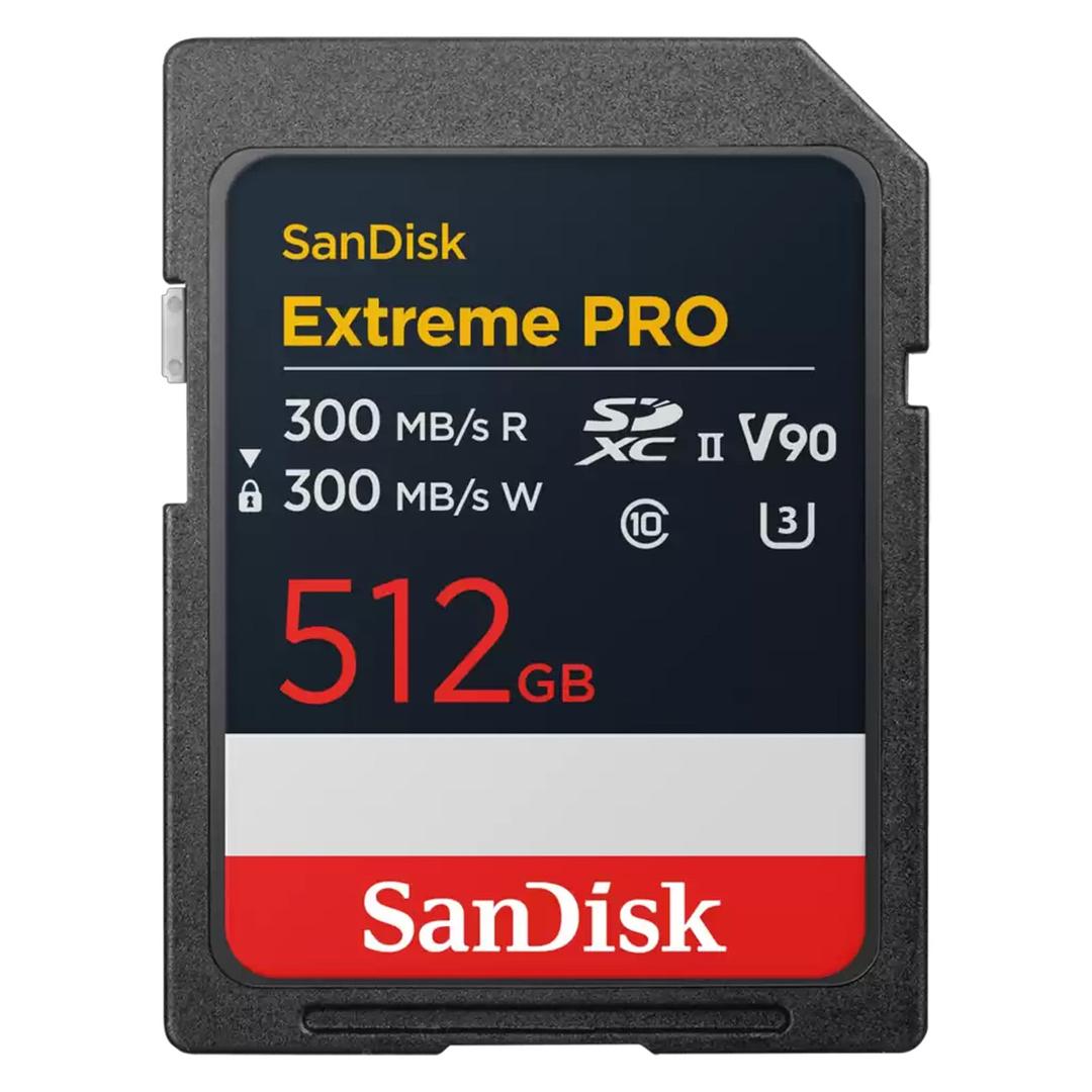 SanDisk Extreme Pro 512GB (300MB/s) UHS-II V90 SDXC Memory Card