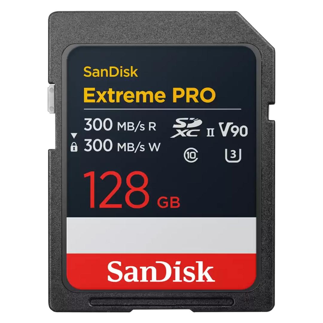 SanDisk Extreme Pro 128GB (300MB/s) UHS-II V90 SDXC Memory Card