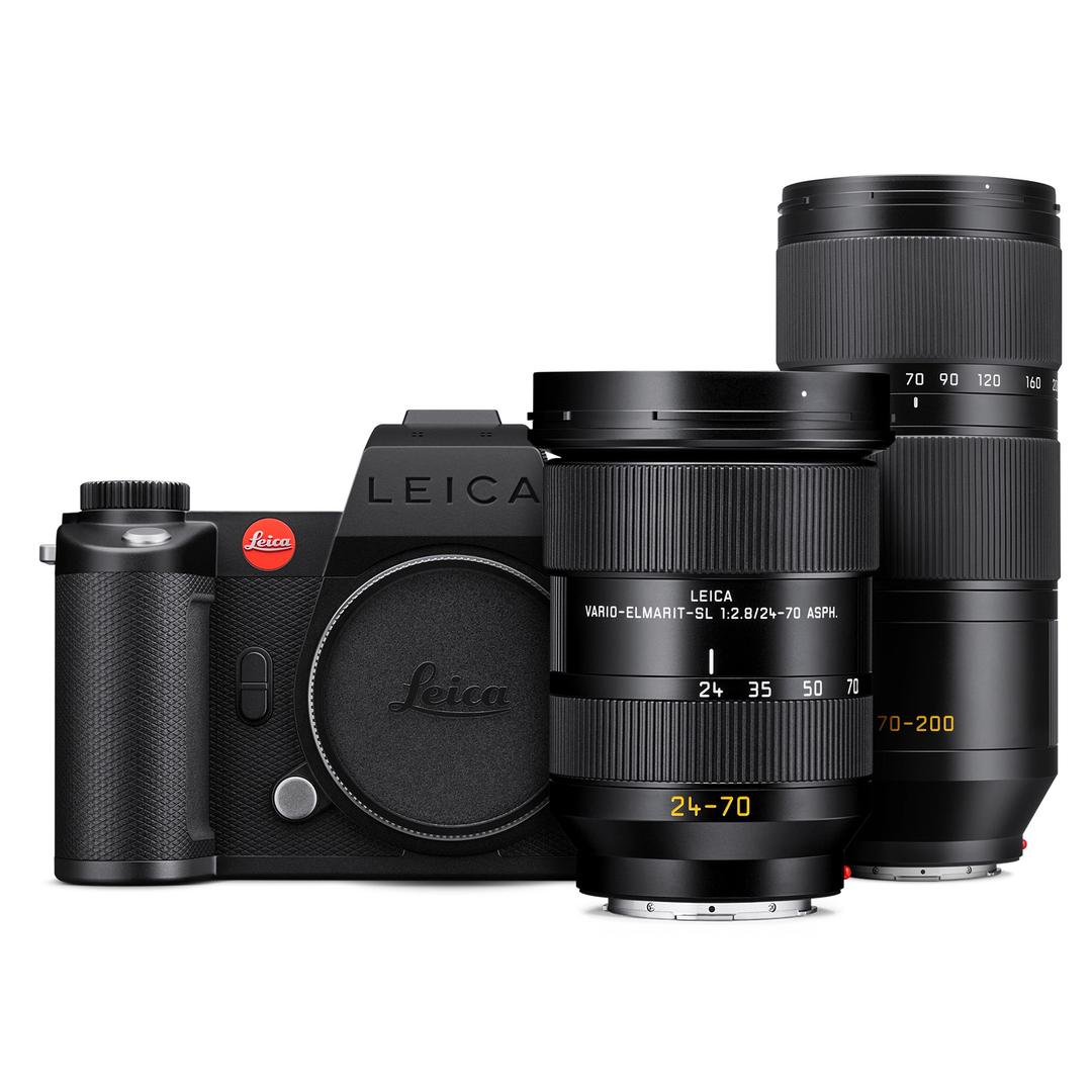 Leica SL3-S with 24-70mm f2.8 and 70-200mm f2.8 Vario-Elmarit-SL ASPH Lens - Black Anodised