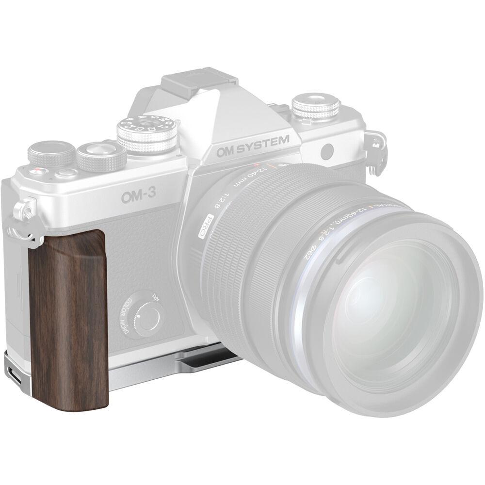 SmallRig L-Shaped Mount Plate with Wooden Handle for OM SYSTEM OM-3 5563