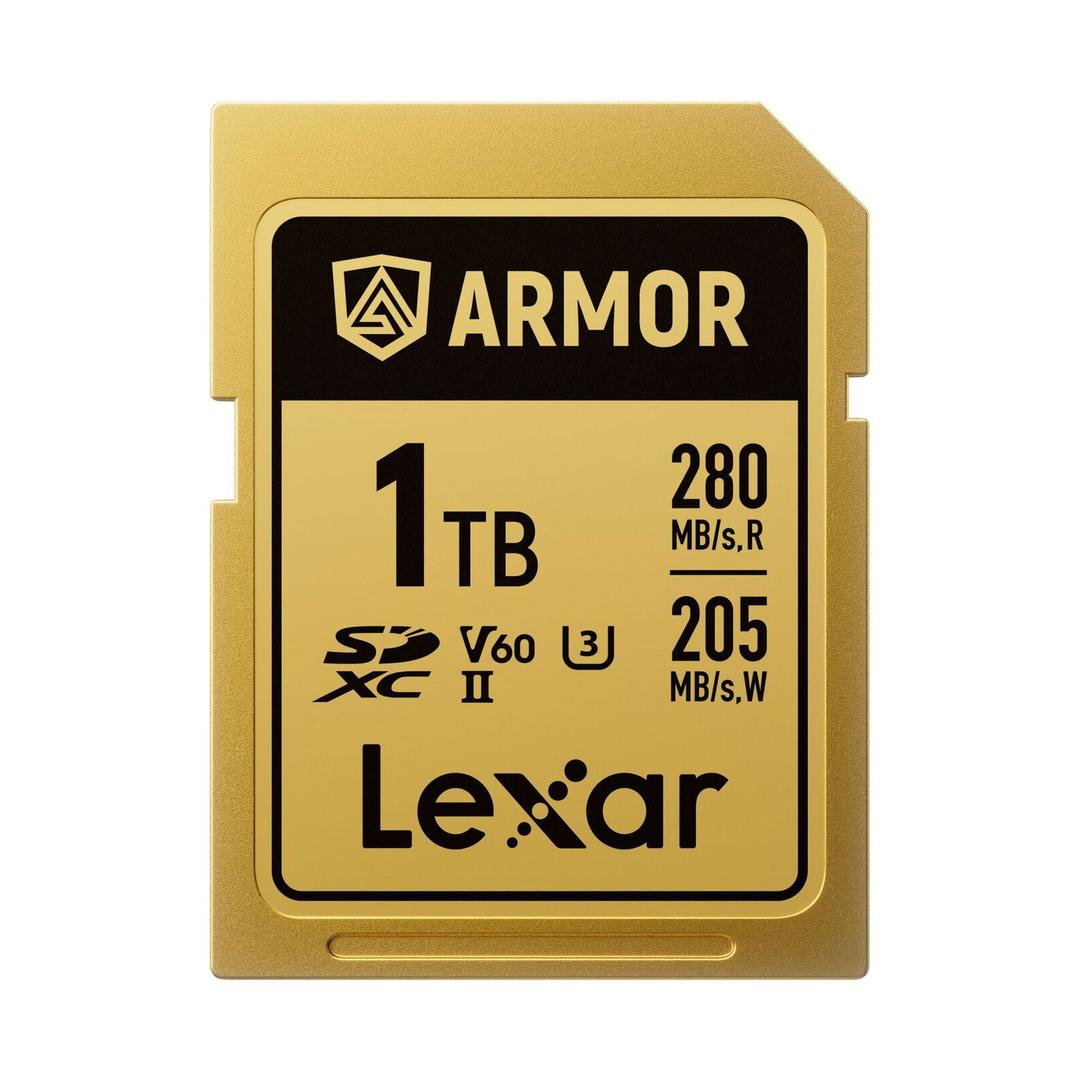 Lexar 1TB Professional Gold Series Armor 280MB/s UHS-II V60 SDXC Memory Card