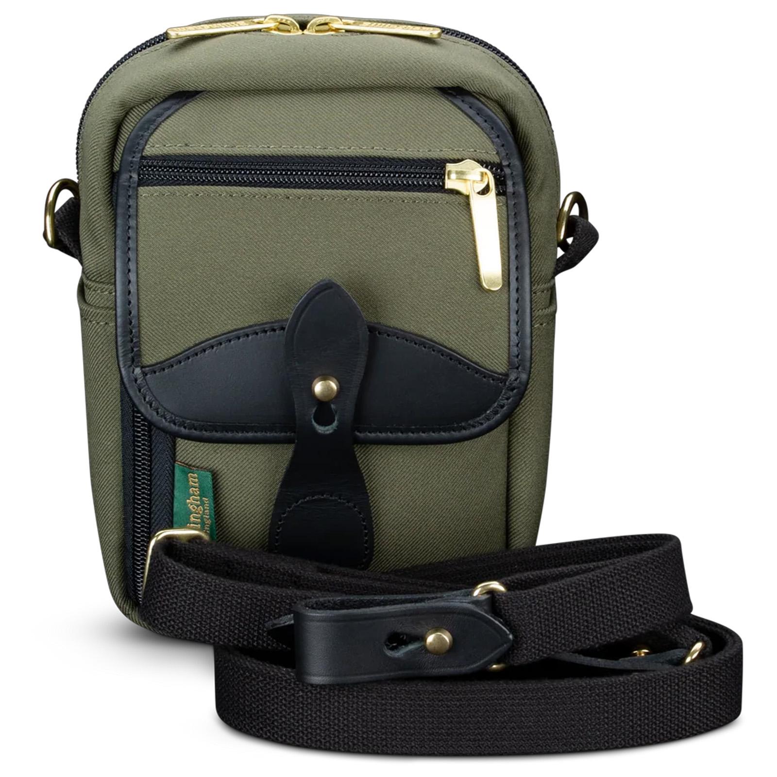 Billingham Compact Stowaway Shoulder Bag - Sage FibreNyte / Black