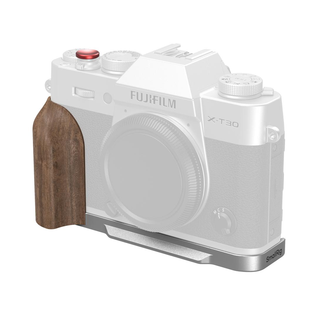 SmallRig L-Shaped Mount Plate with Wooden Handle for Fujifilm X-T30/II/III (Silver) 5667