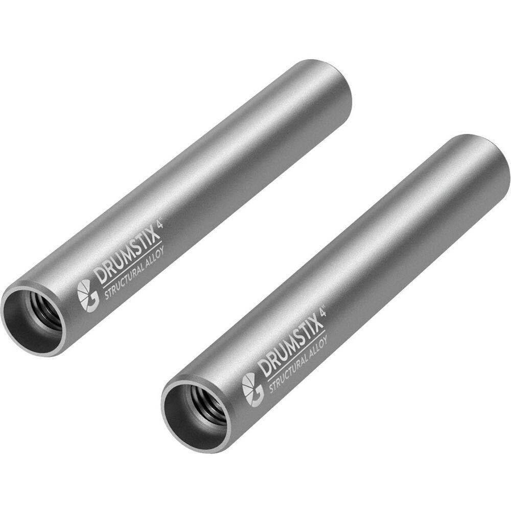 Bright Tangerine Drumstix Structural Alloy Threaded 15mm Rod Pair - 4in (10.2cm)