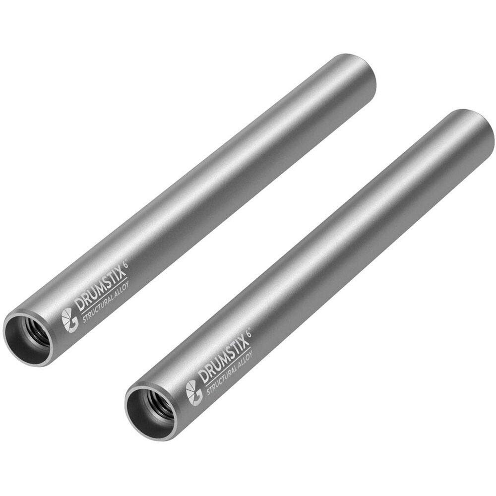 Bright Tangerine Drumstix Structural Alloy Threaded 15mm Rod Pair - 6in (15.2cm)