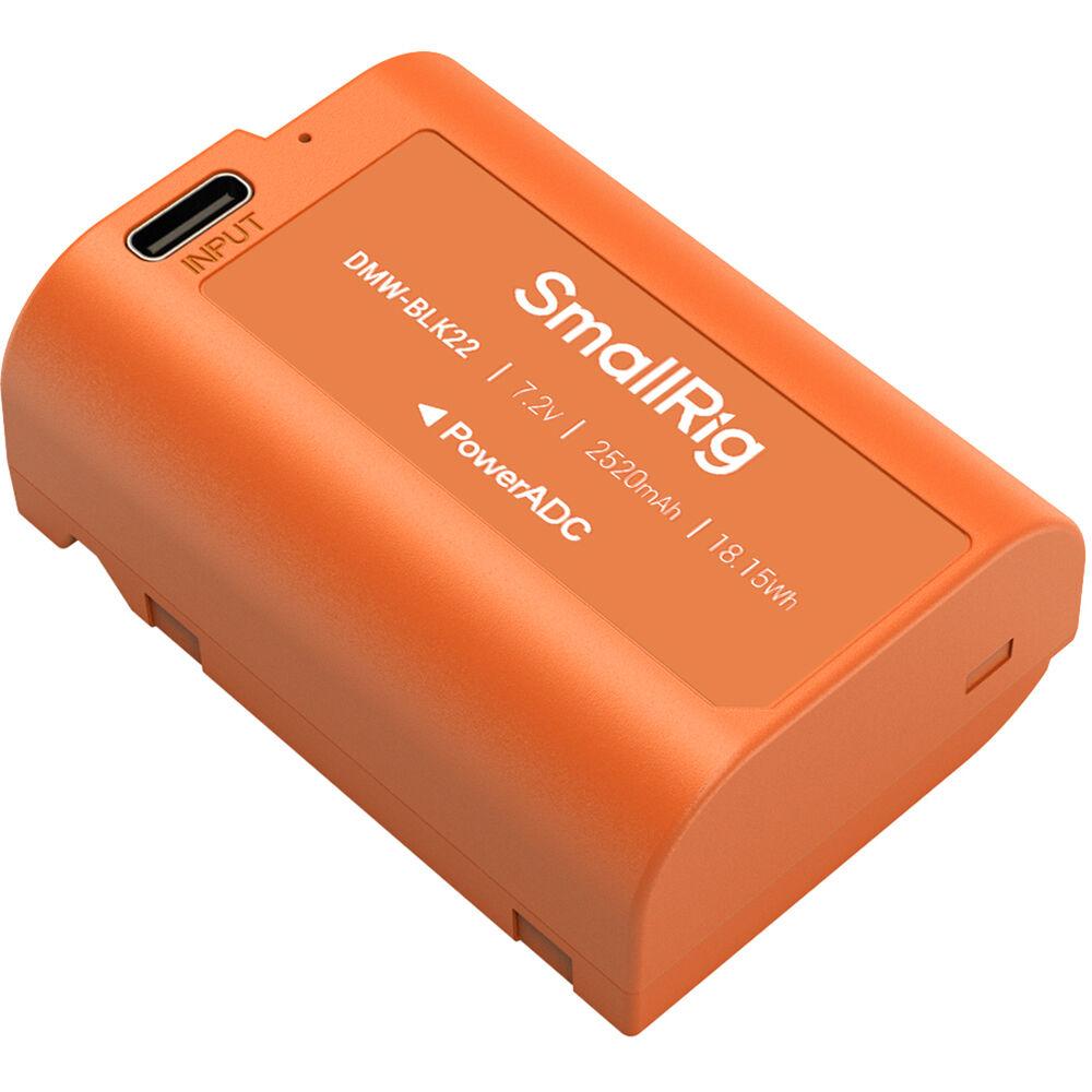 SmallRig DMW-BLK22 USB-C Rechargeable Camera Battery (Orange) 4979