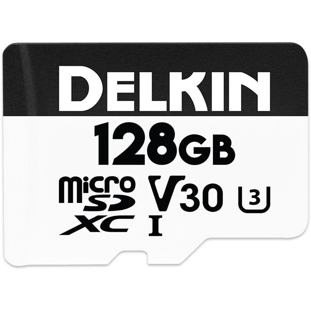 Delkin DRONE 128GB (195MB/s) UHS-I V30 (A2) microSD Memory Card