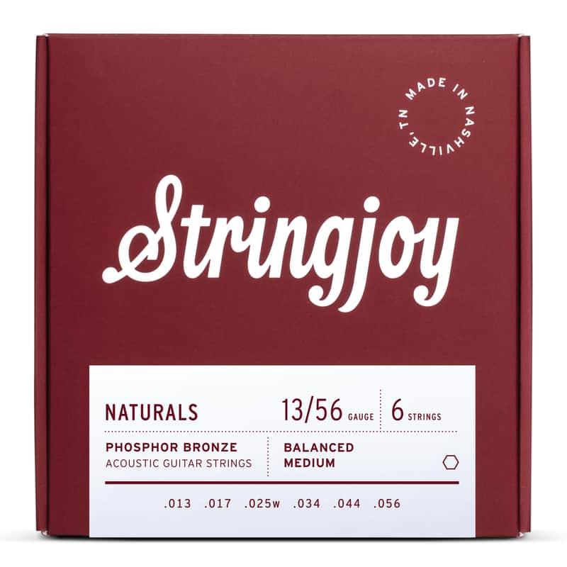 Stringjoy Naturals | Medium Gauge (13-56) Acoustic Guitar Stri...