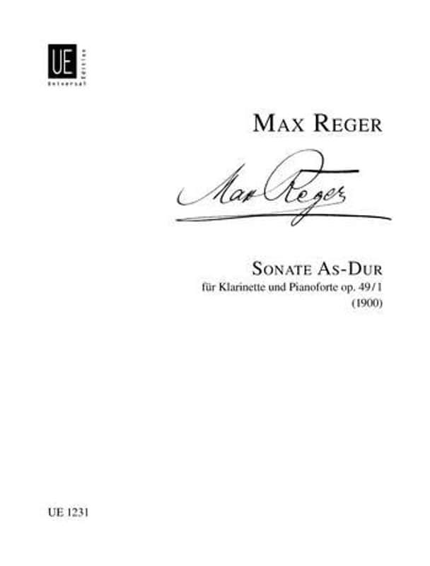 Hal Leonard Max Reger - Sonate 1 As Opus 49 (Clarinet) Re