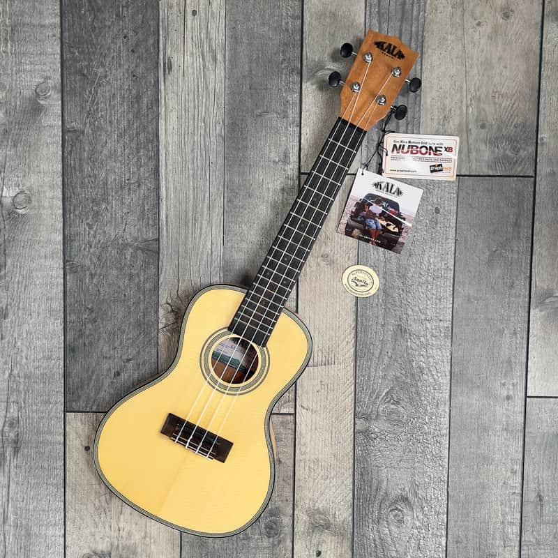 2022 Kala KA-SSEM-C Top, Flame Okoume 'Concert' Ukulele Satin ...