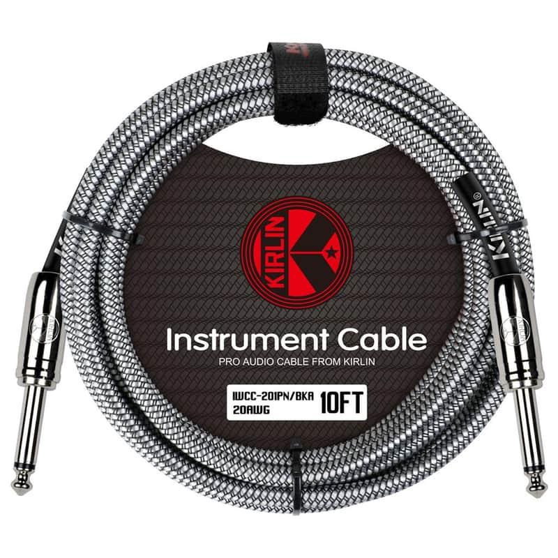 Kirlin Fabric Series Instrument Cable -10ft Black