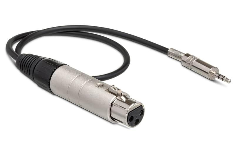 Hosa MIT-156 18 inch XLR3F to 3.5mm TRS Impedance Transformer ...