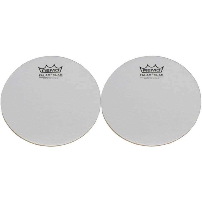 EMD Falam Slam Pad for Bass Drum Head - 2.5" Double () White