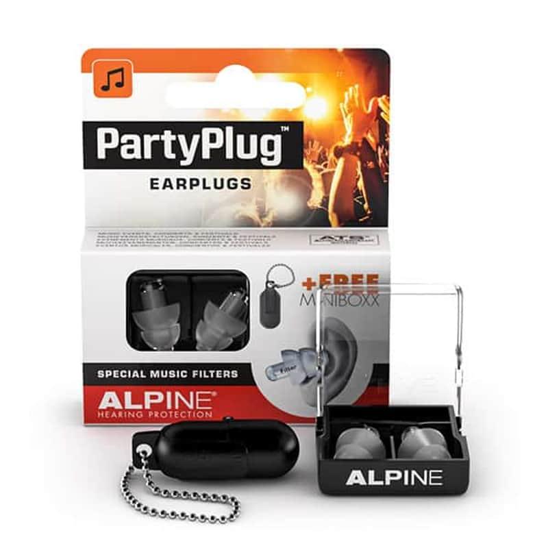 Alpine PartyPlug Ear Plugs in Black Alpine