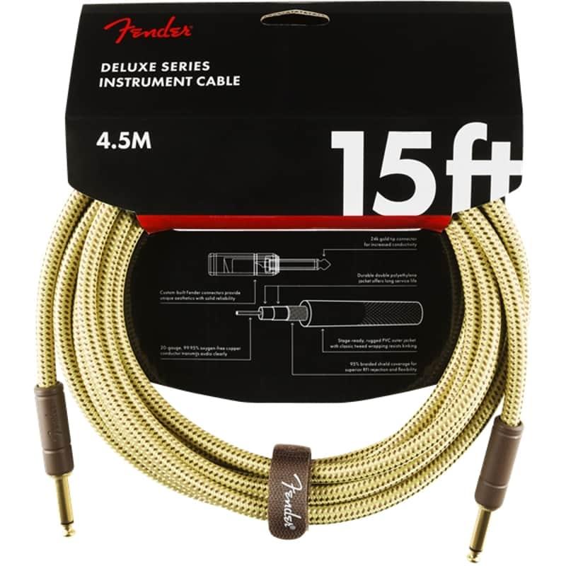 Fender Deluxe Series Instrument Cable 15 Foot Tweed