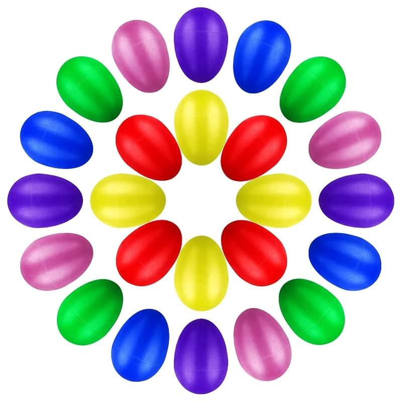 2025 Unbranded 24 Pieces Musical Eggs Shakers, Plastic Egg Sha...