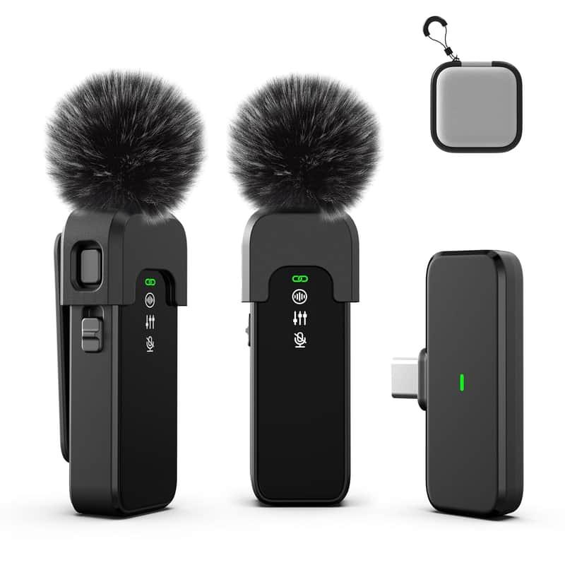 2025 Rythflo Wireless Lavalier Microphone For Iphone With Nois...