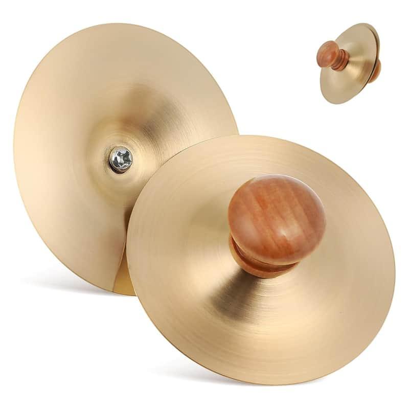 2025 Unbranded 1 Pair Finger Cymbals For Kids, 7Cm Golden Hand...