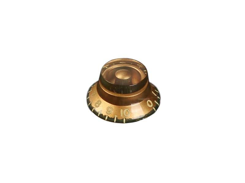 Rotosound Boston Guitar/Bass Bell Knobs Transparent Gold Embos...