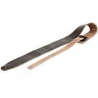 Fazley LETA SGSTN-BRN Thin Leather Guitar Strap (Brown)
